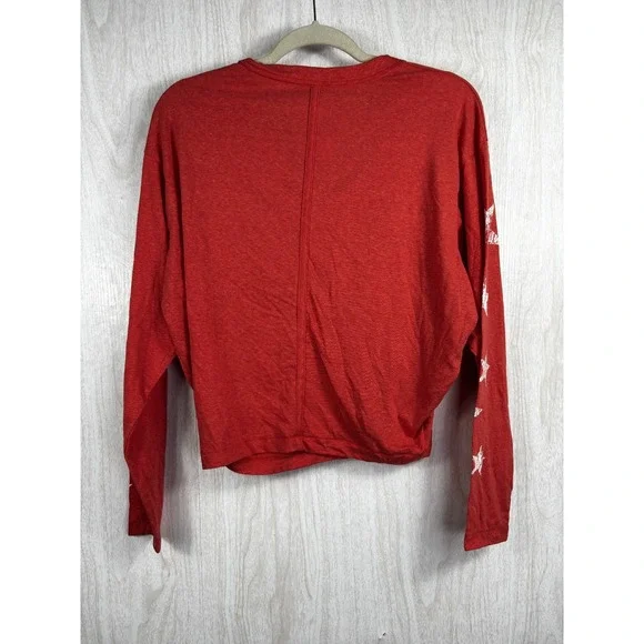 Free People Movement Melrose Star Tee Red White Graphic NWT Womens XS - Picture 3 of 9